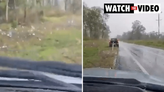 Giant hailstones hammer North Queensland