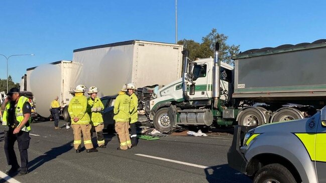 The scene of the crash. Photo – QAS.