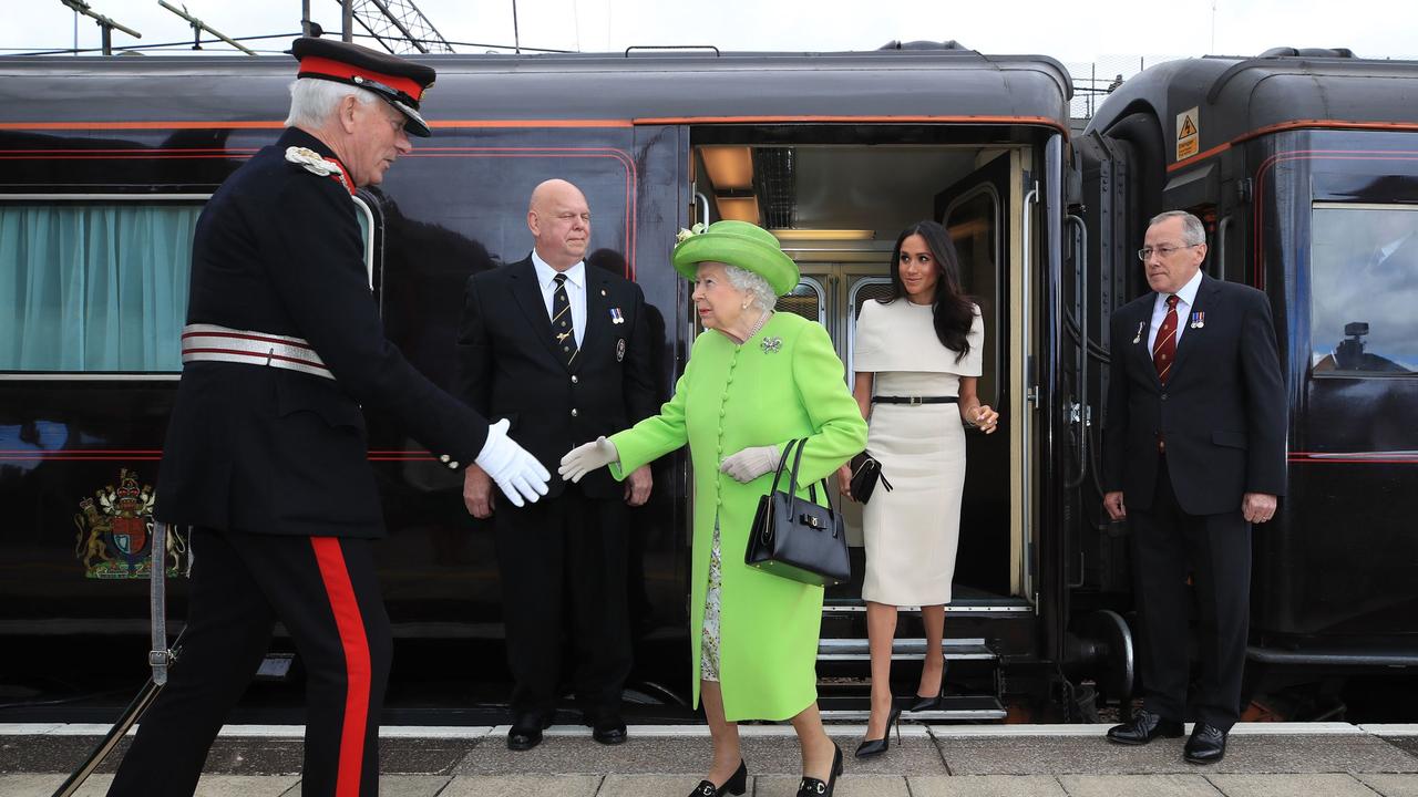 We’re guessing the royal train is much nicer than public transport. Picture: Peter Byrne