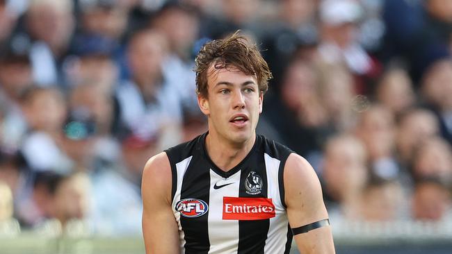 Callum Brown playing for Collingwood during his career at the Pies. Picture: Michael Klein