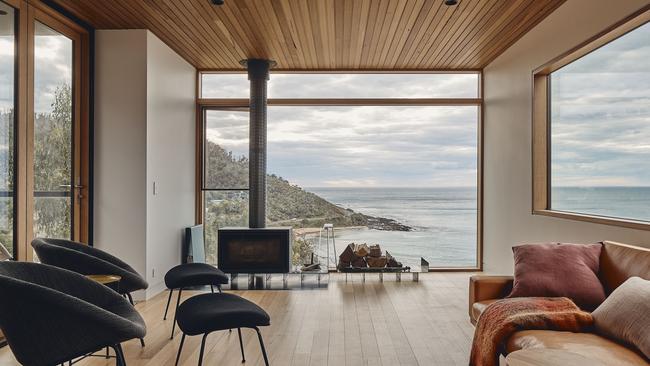 The house was designed to capture views across the Bass Strait. Picture: Peter Bennetts