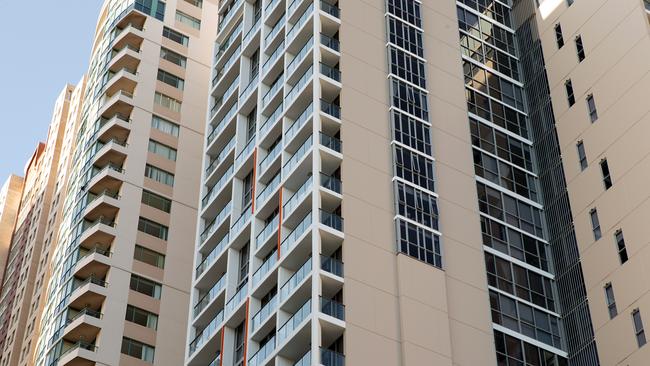 High-rise apartments in the Sydney CBD have a high number of vacancies.