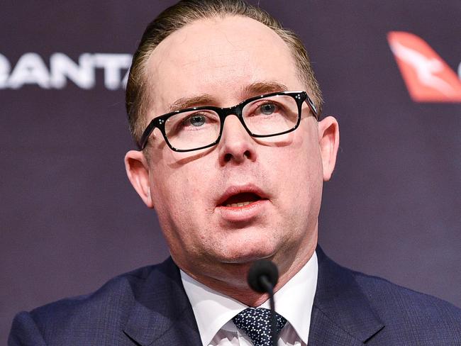 SYDNEY, AUSTRALIA - NCA NewsWire Photos August, 20, 2020Photo of Quantas CEO Alan Joyce at the Qantas press conference at 10 Bourke Road Mascot.Picture: NCA NewsWire/Flavio Brancaleone