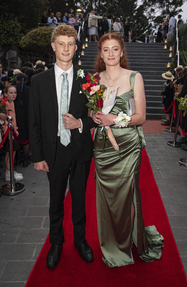 Alexis Pringle and partner Josh Bredhauer arrive at The Glennie School formal at Picnic Point, Thursday, September 12, 2024. Picture: Kevin Farmer