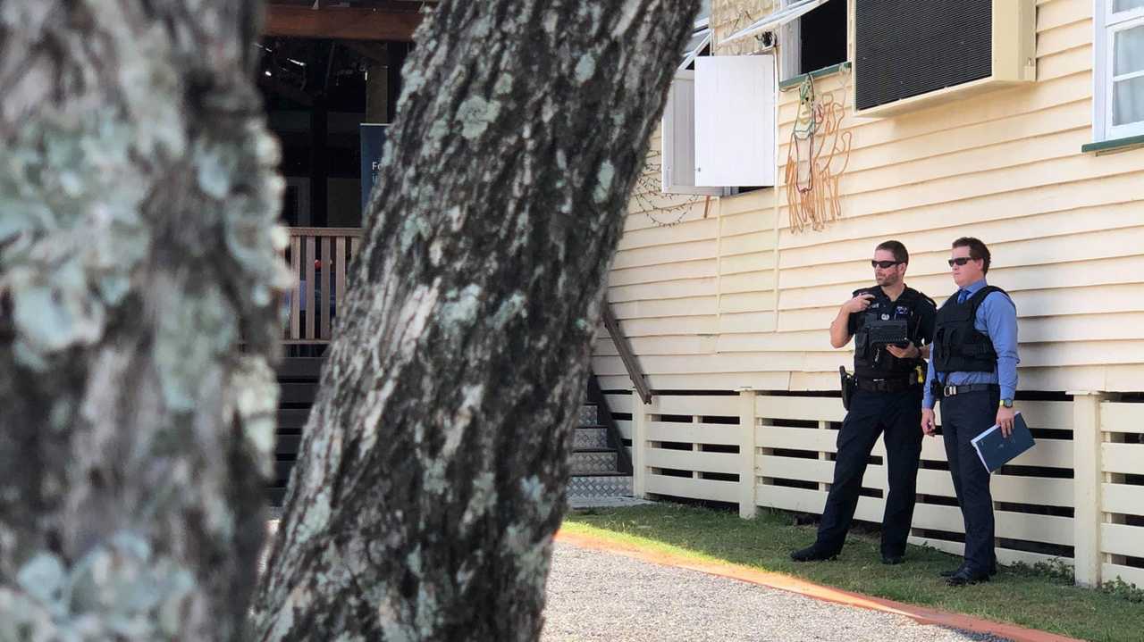 LOCKDOWN: The SERT team has descended on Caloundra, as police lockdown the area after reports of an armed man on the loose. Picture: CADE Media