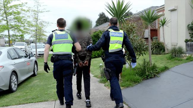 An 18-year-old Cranbourne West man was arrested and charged in relation to deceptions offences. Picture: Victoria Police