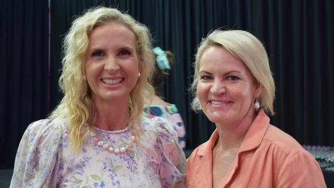 Deborah Carr and Sharleen Keating at the Westpac High Tea at Beef Australia 2024. Picture: Aden Stokes