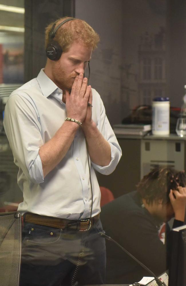 Prince Harry considers the fate of the world. Picture: Getty