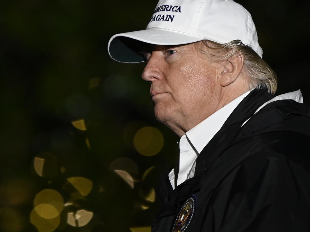 Donald Trump is weighing up diverting disaster relief funds from fires and storms to building his wall, as the government shutdown enters its record-equalling 21st day. Picture: AP Photo/Susan Walsh 
