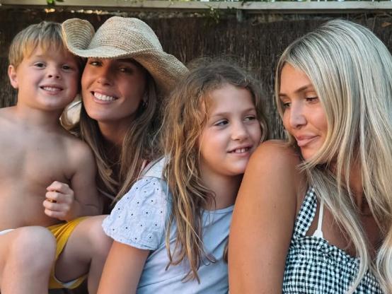 A Crows reunion was in the cards for Bel and Rory Sloane, Tex and Ellie Walker and Jack and Aymee Redden who spent Christmas on the Victorian Coast. Picture: Instagram.