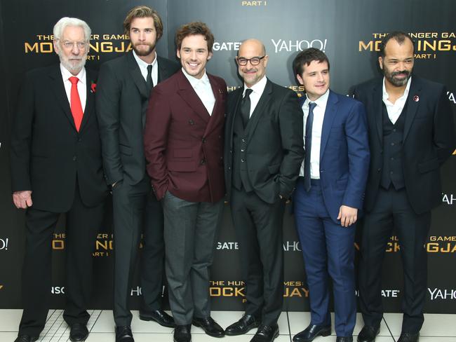 Donald Sutherland, Liam Hemsworth, Sam Claflin, Stanley Tucci, Josh Hutcherson and Jeffrey Wright.