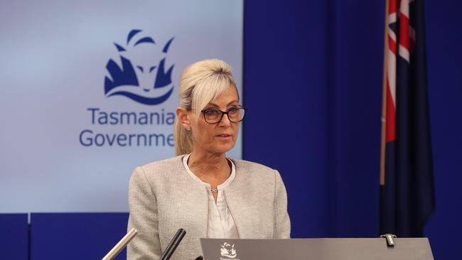 Tasmanian Attorney-General Elise Archer announces terms of reference for Commission of Inquiry. Picture: NIKKI DAVIS-JONES