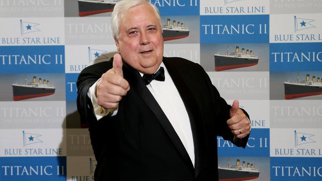 Clive Palmer is challenging the border in the court. Picture: Stewart McLean.