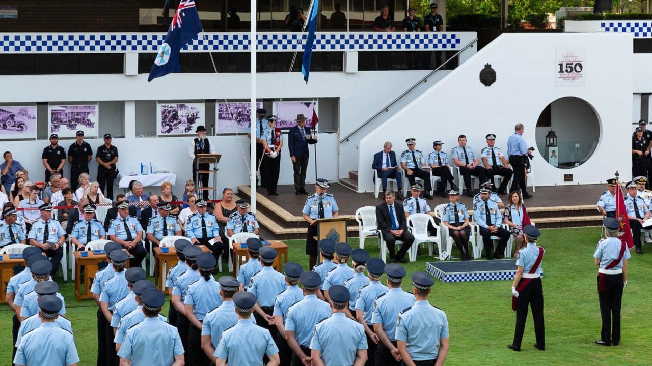 The police graduation ceremony in Oxley on Thursday.