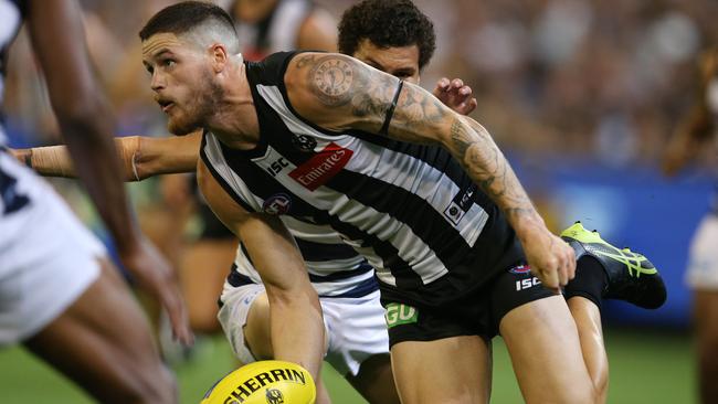 Jack Crisp has gone from “steak knives” in the Dayne Beams trade to one of Collingwood’s most important players. Picture: Michael Klein