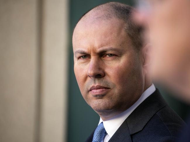 CANBERRA, AUSTRALIA-NCA NewsWire Photos JULY 21 2020The Prime Minister Scott Morrison and the Treasurer Josh Frydenberg during a press conference at Parliament House in Canberra, talking about the future of the Job Seeker and job Keeper programs. Picture: NCA NewsWire / Gary Ramage