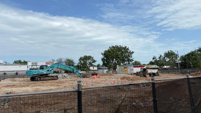 The old hardware site at the Casuarina Village Shopping centre has been cleared to make way for the new mega McDonald’s. Picture: Gary Shipway