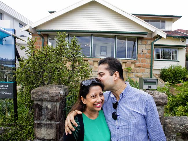 Drs Samreen and Imran Kassam on the day they purchased the home. Pic: Jenny Evans