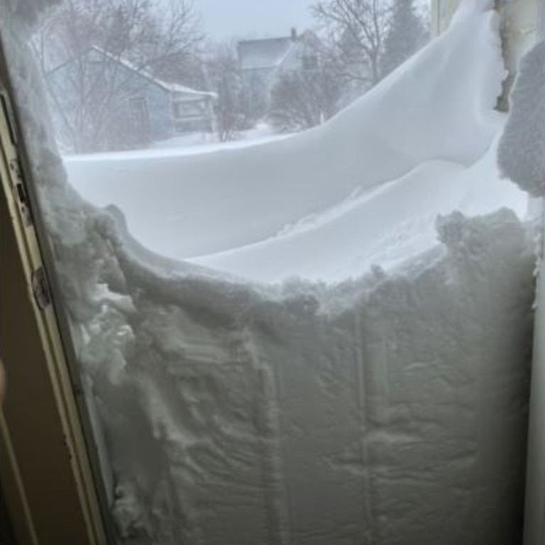 Snow drifts have trapped people in their homes and cars. Picture: Instagram