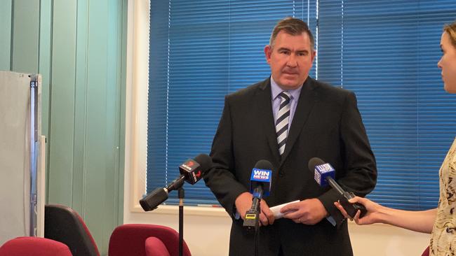 Officer in charge of Gympie CIB detectives sergeant Rob Lowry held a press conference following Dominic Fox's court appearance.