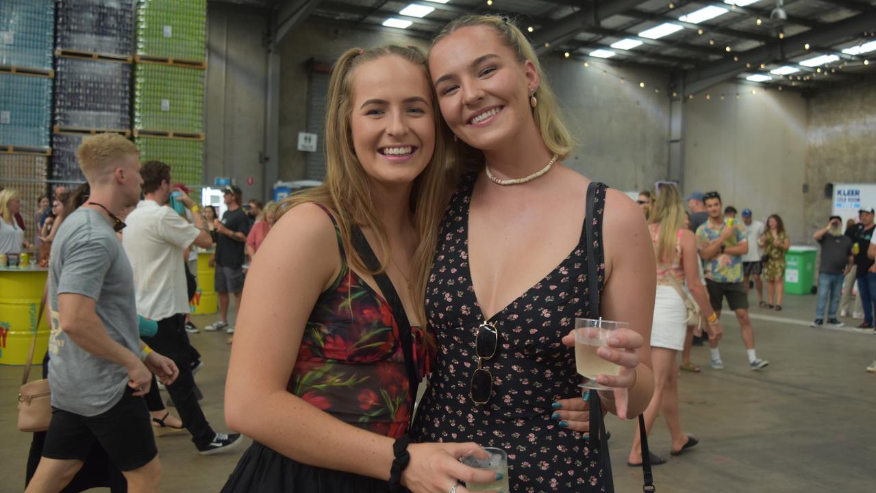 Belle Beddoes and Caitlin Conradt at Your Mates Beer Day Out in Warana on December 10, 2022. Picture: Sam Turner