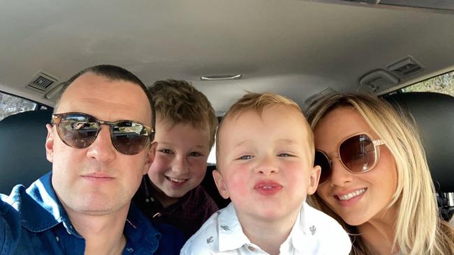 Personal trainer Jason Januszke has been remembered as a devoted husband to his wife Jess and father to sons Tom and Jack. Picture: Supplied