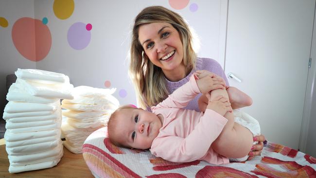 Mum Anna Du Rieu, pictured with her daughter Rachel, does not think that infants should be asked for consent to have their nappy changed. Picture Rebecca Michael.