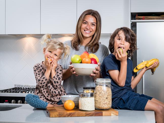 Reka Soultanidis avoids supermarket shopping with her kids to keep them away from sugary treats. Picture: Jake Nowakowski