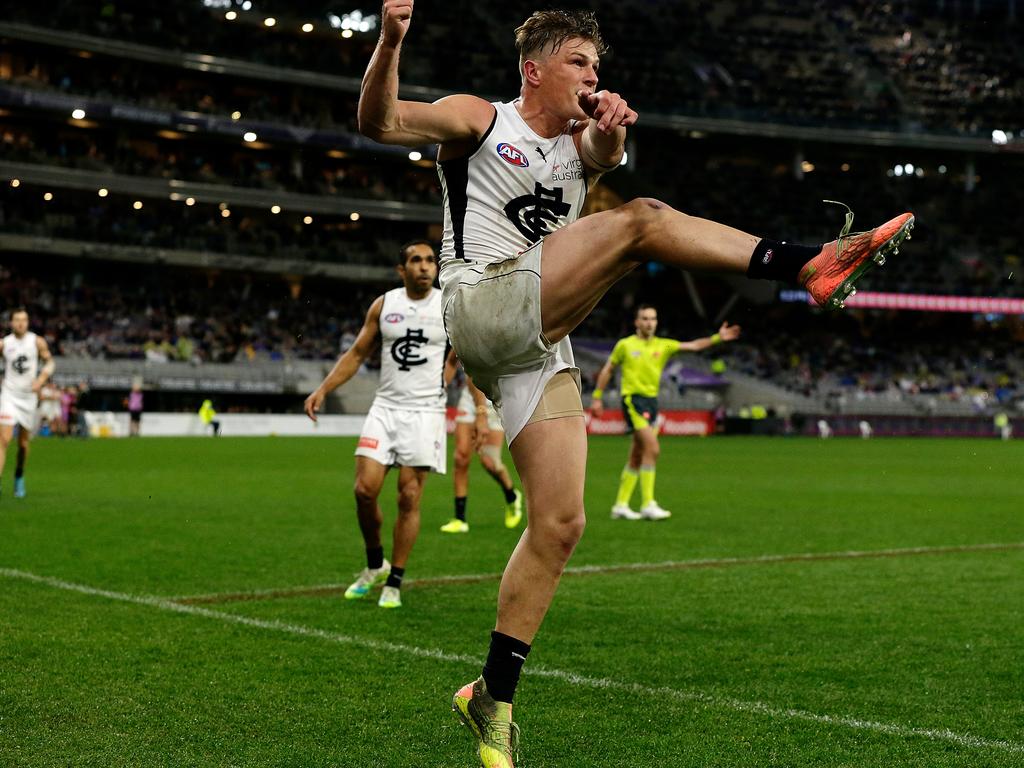 Jack Newnes scores the matchwinning goal, with this photo taken by the photographer he repeatedly asked to move aside.