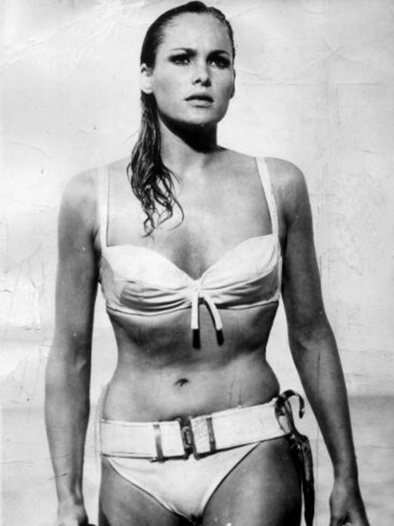 Actor Ursula Andress in a scene from the James Bond film Dr No. Picture: Supplied