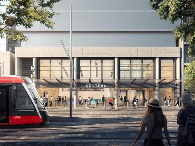 Artist impression of the new eastern entrance to Central Station at Chalmers St, Surry Hills. Picture: Supplied