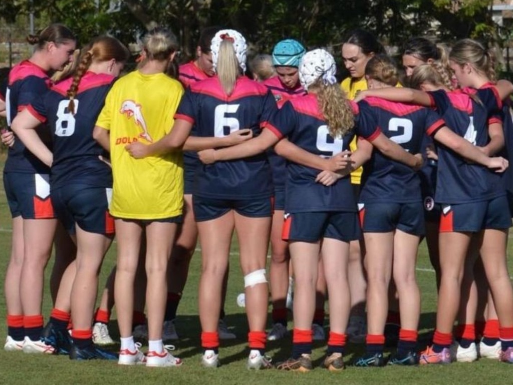 The Emmaus College schoolgirls rugby league team.