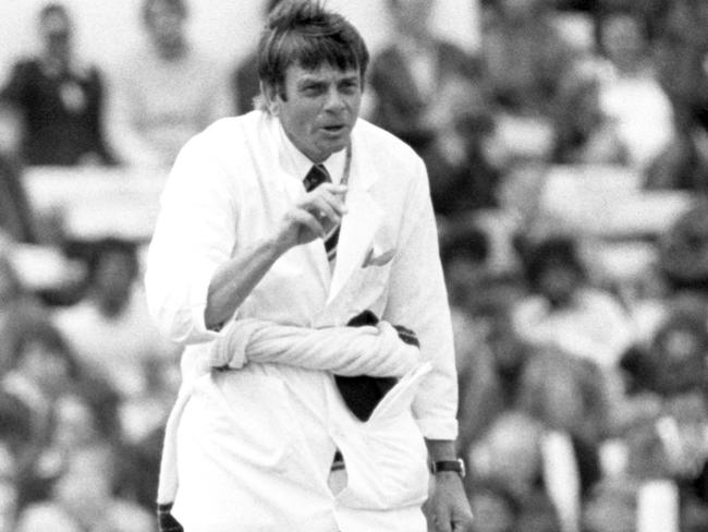 Dickie Bird in his early days as an umpire. Picture: S&G/PA Images via Getty Images
