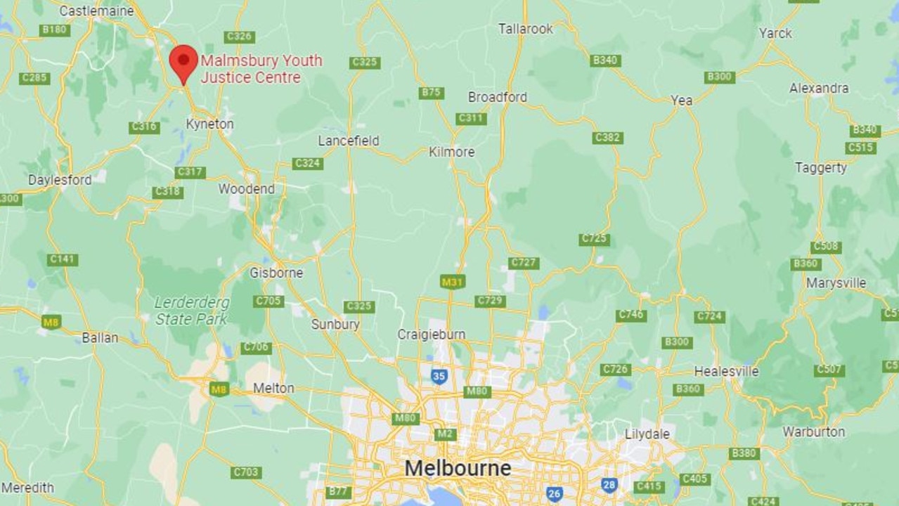 Malmsbury Youth Justice Centre is 100km northwest of Melbourne. Picture: Google Maps