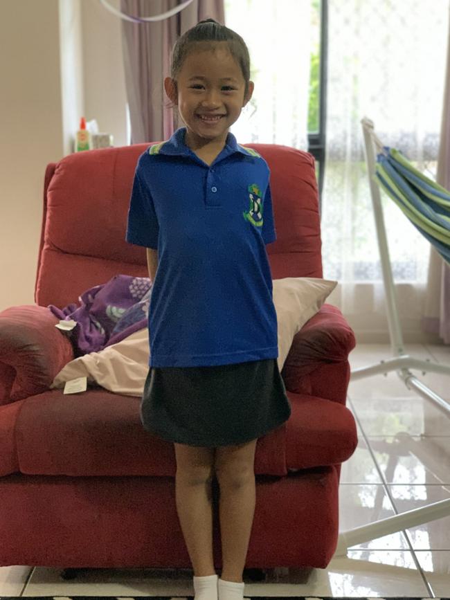 Ivy Co’s first day of Year 1. Picture: Erica