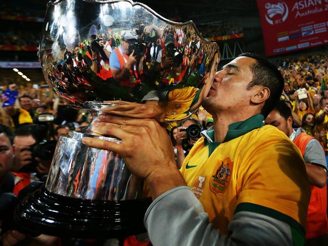 WALKLEY AWARD FINALIST SPORT - Tim Cahill of the Socceroos celebrates AustraliaÕs first Asian Cup victory after the 2015 Asian Cup Final between Australia and Korea Republic in Sydney. 31-1-15