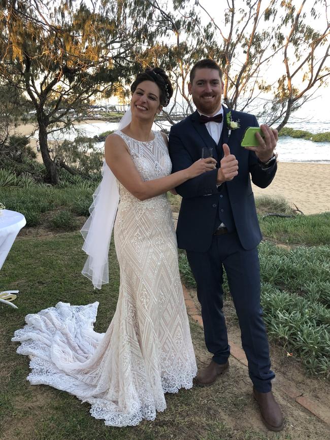 Dana and Lynden, the first wedding after 50 guests were allowed back.