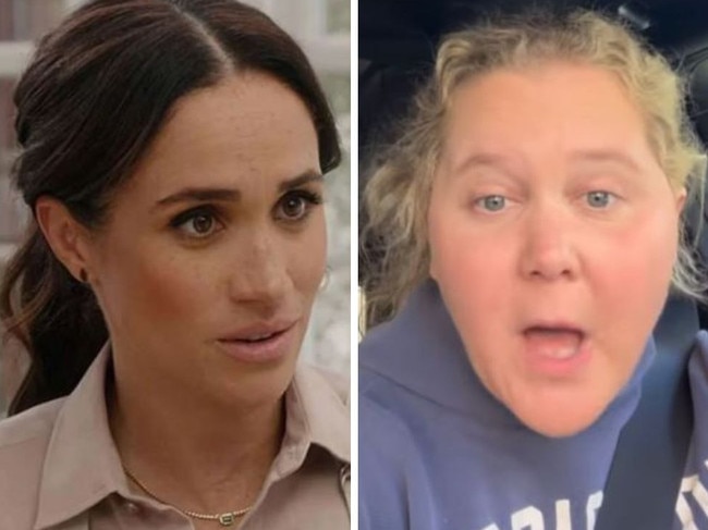 Amy Schumer mocks Meghan Markle's "Sussex" surname.