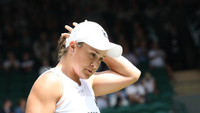 Barty breezed through to the second round with a win over Saisai Zheng. Picture: Ella Pellegrini