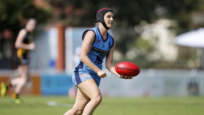 Ellen Maple was on Sturt’s best players list in seven out of her eight games this year. Picture: Cory Sutton