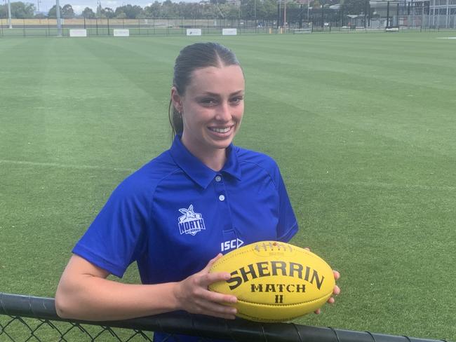 Launceston's Jennifer Guy is preparing to return to football with North Melbourne's VFLW side after injury. Picture: Jon Tuxworth