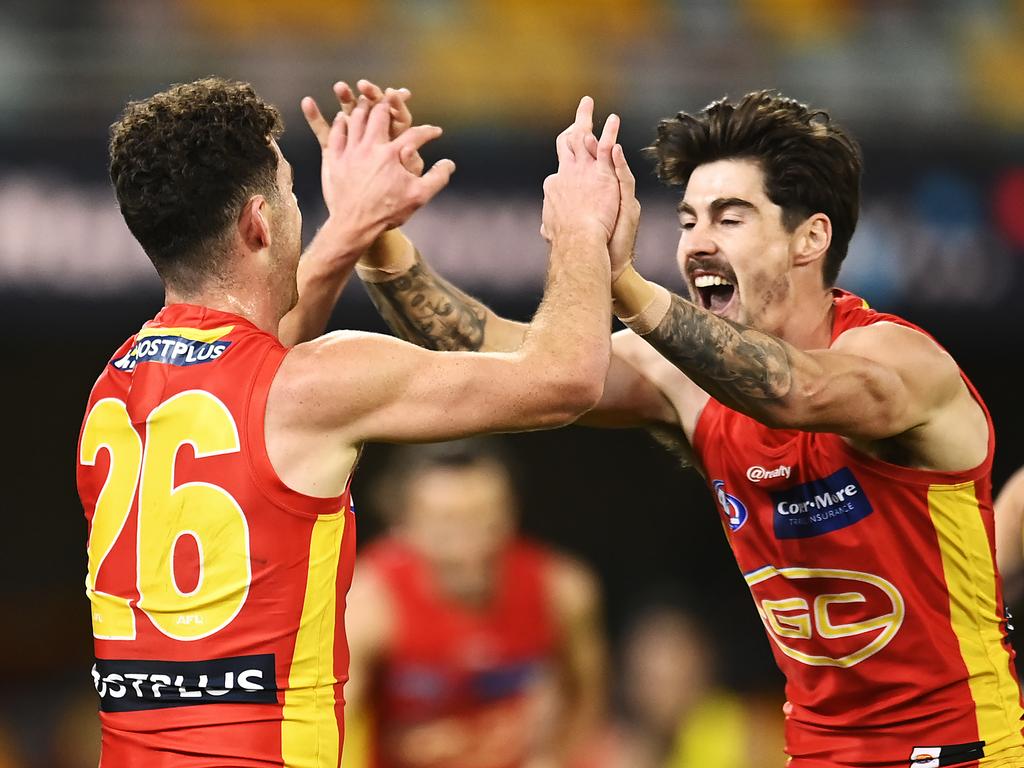 The Gold Coast Suns held the lead at halftime.