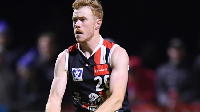 Berwick’s Will Arthurson in action for Frankston in the VFL. Photo by Morgan Hancock/AFL Photos/via Getty Images