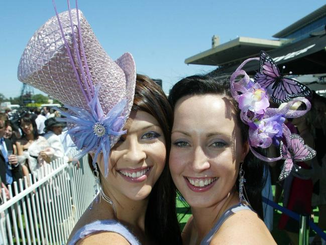 Hayley Collins and Jacqui Martin at Derby Day 2004.