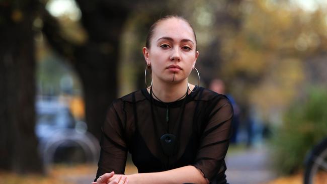 11/06/18 Bella WhaWhai Mason who has created "Where We Stand" a controversial dance piece where white people are left last to go in and asked to sign an acknowledgment of country before they get in the theatre. Aaron Francis/The Australian