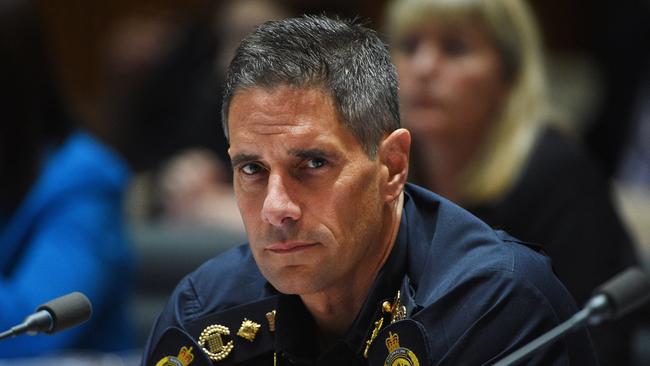 **FILE** A February 8 2016 file image of Australian Border Force Commissioner Roman Quaedvlieg at Senate Estimates at Parliament House in Canberra. The head of the Australian Border Force has gone on leave amid an external investigation. (AAP Image/Mick Tsikas) NO ARCHIVING