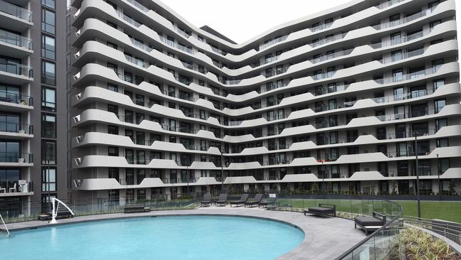 The residential outdoor area features a pool. Picture: Josie Hayden