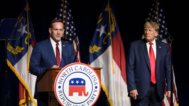 Former President Donald Trump announced his endorsement of Ted Budd, for the 2022 North Carolina U.S. Senate seat. Picture: Melissa Sue Gerrits/Getty Images.