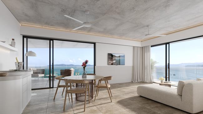 A concept image of the corner Ocean Suite at Townsville’s first luxury hotel, Ardo. Picture: Supplied