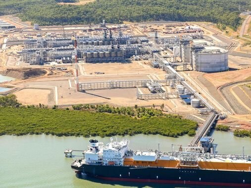 QGC LNG Plant on Curtis Island, Gladstone.